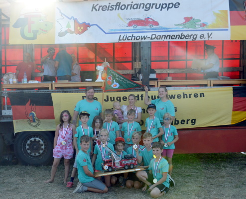 Die Floriangruppe aus Langendorf sicherte sich den Sieg beim Kreisfeuerwehrtag 2019